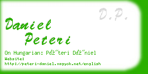 daniel peteri business card